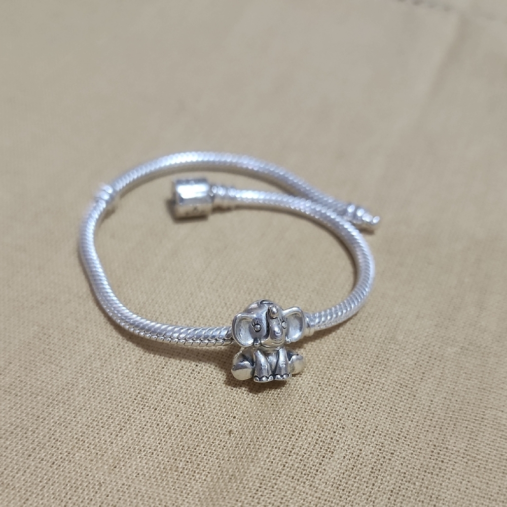 Pandora Silver Elephant Charm Bracelet